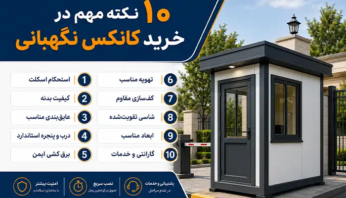 ۱۰ نکات مهم در خرید کانکس نگهبانی